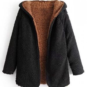 Warm fuzzy fashion coat for winter